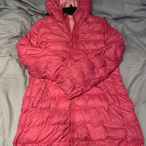 UniQlo Dark Pink Lightweight Puffer Coat